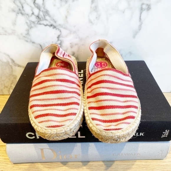 𝅺tory Burch Pink and red Striped Espadrilles - Picture 9 of 10